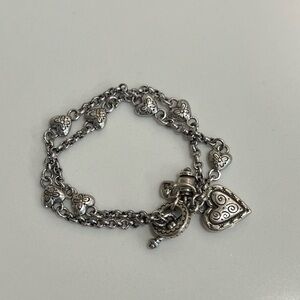 Silver Heart Charm Bracelet